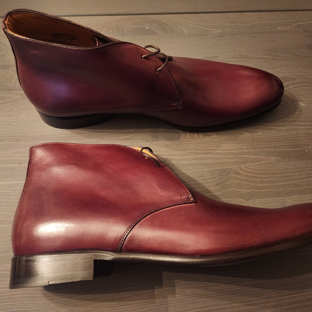 Men's Paul Evans Burgundy Chukka Boots